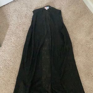 Small Lularoe black lace vest